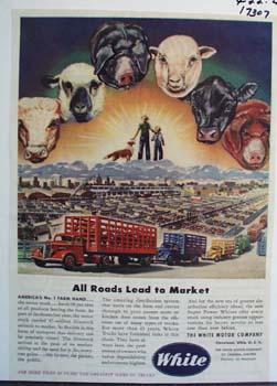 White all roads lead to market. Ad