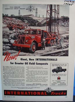 Internationals emblem identifies great trucks. Ad