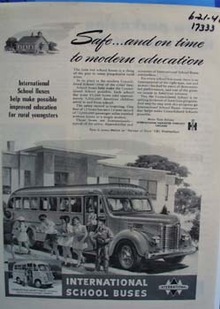 International buses safe and on time to modern education. Ad
