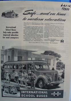 International buses safe and on time to modern education. Ad