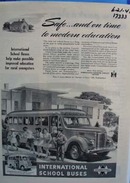 International buses safe and on time to modern education. Ad