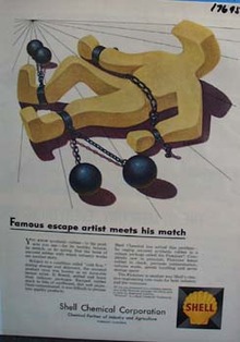Shell famous escape artist meets his match Ad 1958