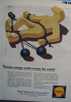 Shell famous escape artist meets his match Ad 1958