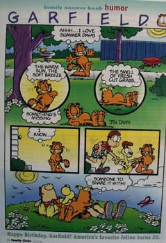Family Circle Happy Birthday Garfield Ad 1998.