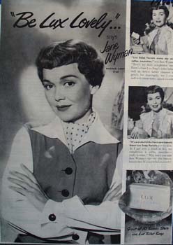 Jane Wyman be Lux lovely Ad 1951.
