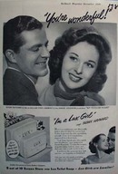 Susan Haywar is a Lux girl Ad 1949. Ad