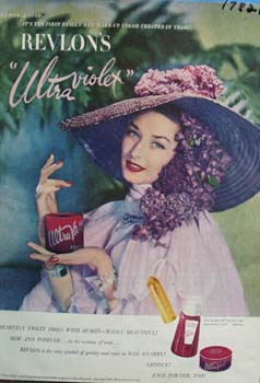 Revlons ultraviolet Ad 1947.
