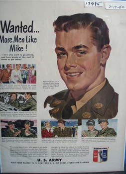 U.S.Army Recruiting Men Like Mike Ad 1950