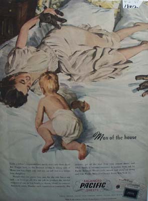 Pacific Sheets Man of House Ad 1945