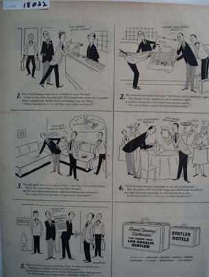 Statler Hotels & Traveling Tommy Ad 1952