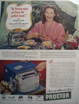 Yvonne DeCarlo and Proctor Ad 1949