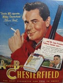 Glenn Ford & Chesterfield Ad 1949
