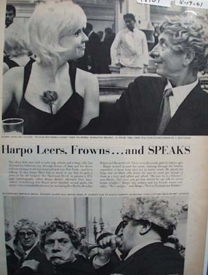 Harpo Marx & Marianne Meldau Article 1961