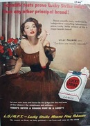 Lilli Palmer & Lucky Strike Ad 1950