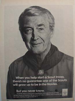 James Stewart for Boy Scouts Ad 1979