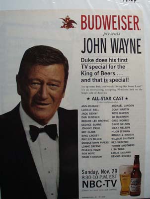 John Wayne & Budweiser Ad 1970
