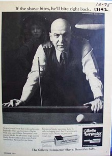 Gillette Hear Telly the beautiful shave Ad 1975.