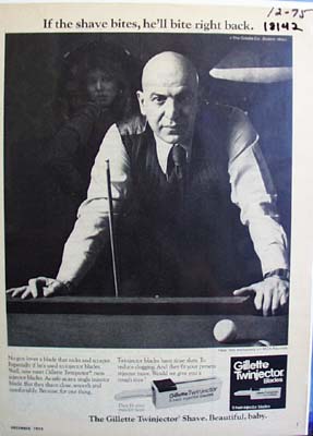 Gillette Hear Telly the beautiful shave Ad 1975.