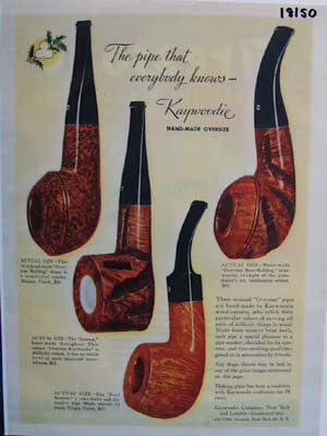 Kaywoodie the pipe everybody knows Ad 1945.