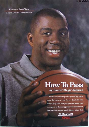 Coors Magic Johnson how to pass Ad.