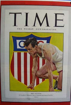 Time 1948 magazine cover of Mel Patton.