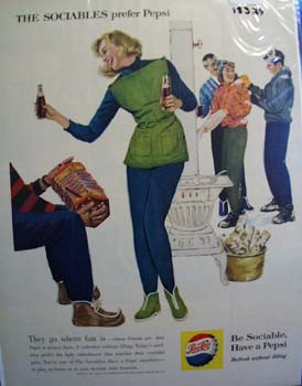 Pepsi the sociable peoples preference Ad 1960