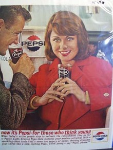 Pepsi think young Ad 1963.
