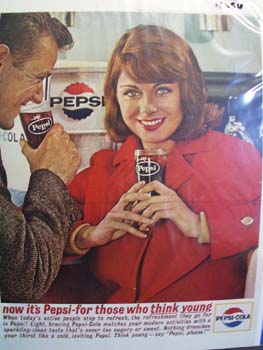 Pepsi think young Ad 1963.