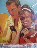 Pepsi think young Ad 1963.