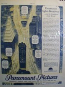 Paramount lights Broadway Ad 1927.
