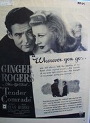 Black and white 1943 Ad of Tender Comrade