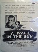 Black and white 1946 ad of A Walk in The Sun