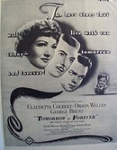 Black and white 1946 ad of Tomorrow is Forever