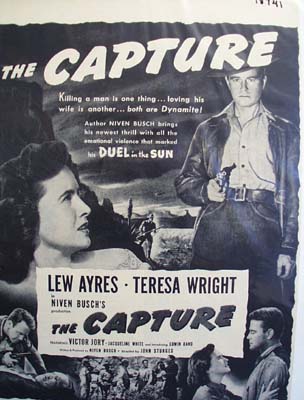 Black and white 1950 ad of The Capture