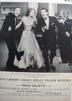 Black and white 1956 ad of High Society