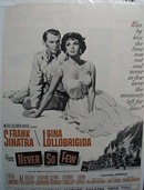 Black and white 1959 ad of Never So Few