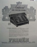 Friden the Aristocrat of calculators Ad 1941.