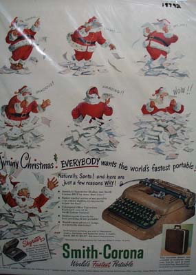Smith-Corona worlds fastest portable Ad 1950.