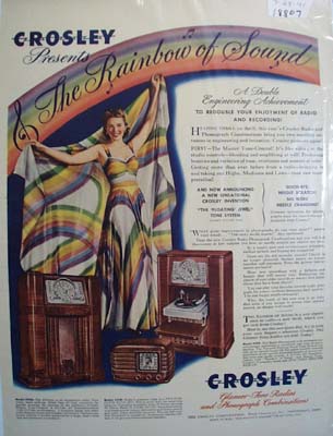 Crosley radios the rainbow of sound Ad 1941.