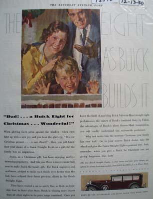 Buick Christmas Ad 1930