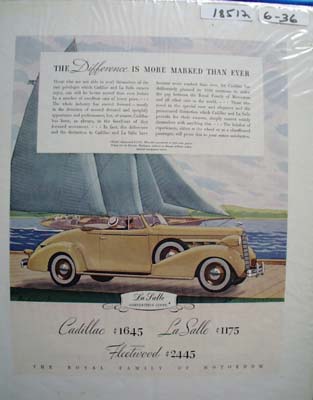 Cadillac The Difference Ad 1936