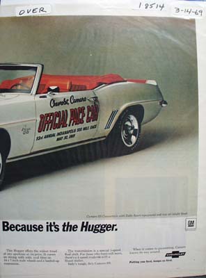 Camaro Pace Car 1969