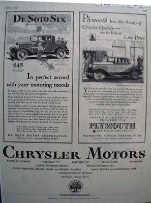 Chrysler Motors Motoring Moods Ad 1929