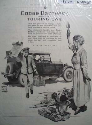 Dodge Brothers Touring Car Ad 1925