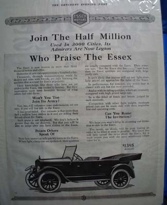Essex Join the Half Million Ad 1919