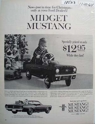 Midget Mustang Christmas Ad 1964
