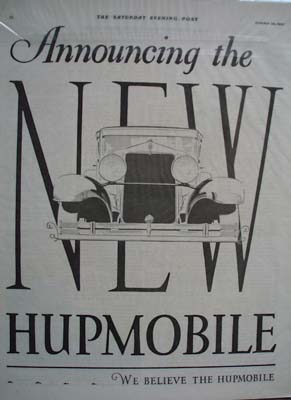Hupmobile Line of Sixes Ad 1927