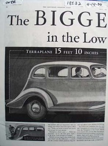 Hudson's Terraplane Low Price Field Ad 1934 ad