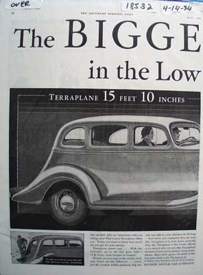Hudson's Terraplane Low Price Field Ad 1934 ad