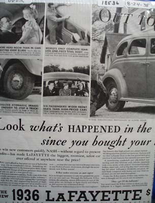 LaFayette Look Whats Happened Ad 1935